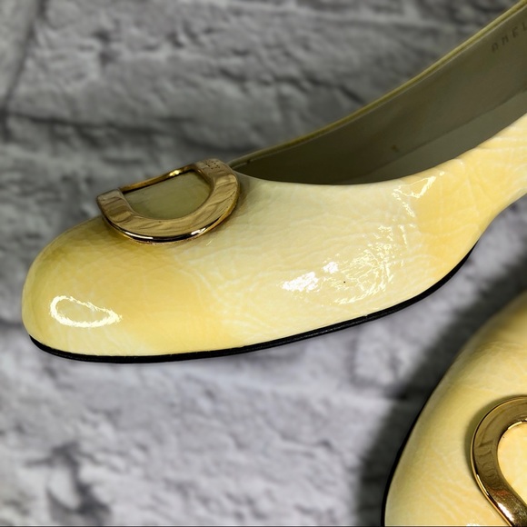 BALLY Amela Patent Coastal Grandma Ballerina Ballet Flats, Vintage 90's Sz 8 - Picture 11 of 14